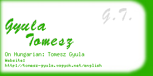 gyula tomesz business card